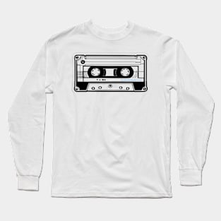 Retro Audio Music Mix Tape Cassette - PanfurWare LLC Long Sleeve T-Shirt